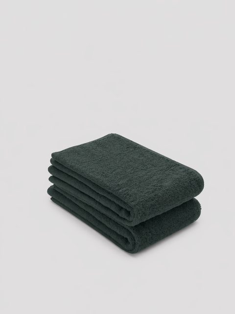 Takasa towels in Grove green - organic and Fairtrade cotton