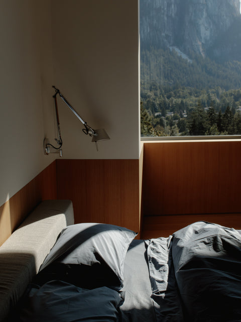 Organic and Fairtrade Cool + Crisp Cotton Bed Sheet Set in Alps#color_alps