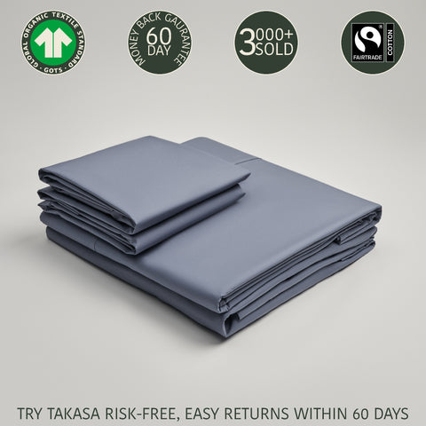 Organic and Fairtrade Cool + Crisp Cotton Bed Sheet Set
