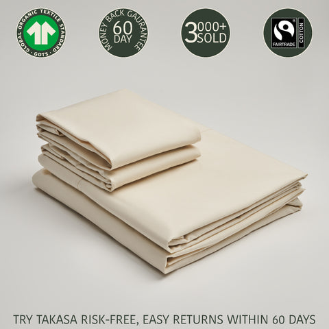 Organic and Fairtrade Cool + Crisp Cotton Bed Sheet Set