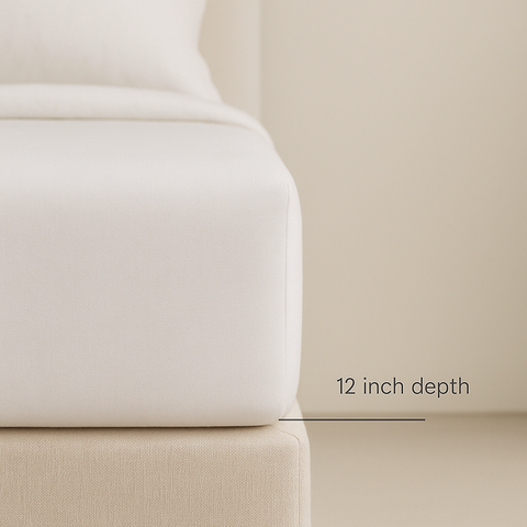 Low profile organic fitted sheet