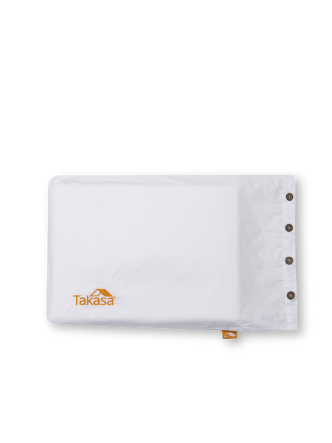Organic and Fairtrade Cool + Crisp Cotton Packaging in White#color_white