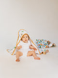 Organic Baby Hooded Towel Set | Mid-Century Dots Colours#color_colour-dots