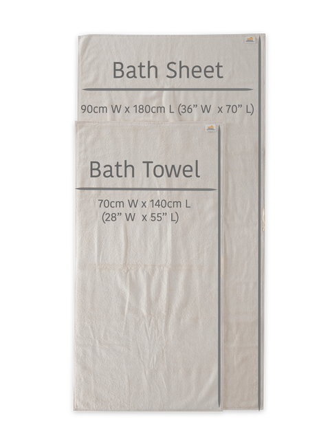 Organic and Fairtrade Cotton Bath Sheet in Natural#color_natural