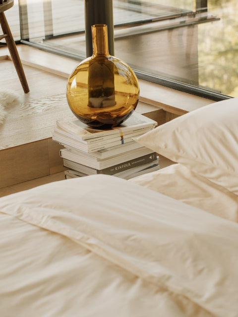 Organic and Fairtrade Cool + Crisp Cotton Bed Sheet Set in Natural#color_natural