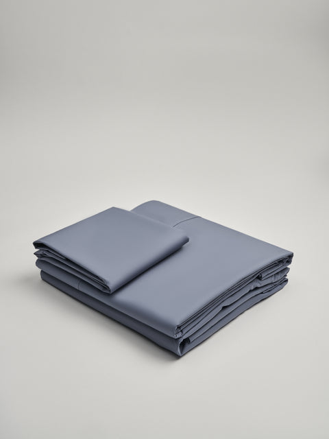 Organic and Fairtrade Cool + Crisp Cotton Bed Sheet Set in Alps#color_alps