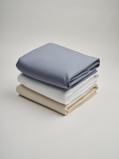 Organic and Fairtrade Warm + Luxurious Cotton Duvet Cover in White#color_white