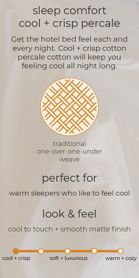The comfort of organic percale sheets by Takasa