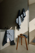 Organic bath towels in blue - dyed with natural indigo - organic and Fairtrade Cotton - by Takasa.co