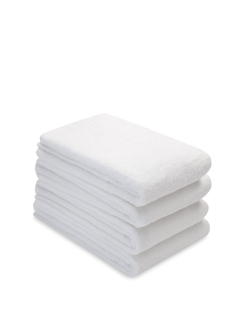 4 pack bundle of organic bath sheets in white - by Takasa