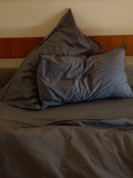 Organic Cotton Bed Sheet Set in Alps Blue#color_alps