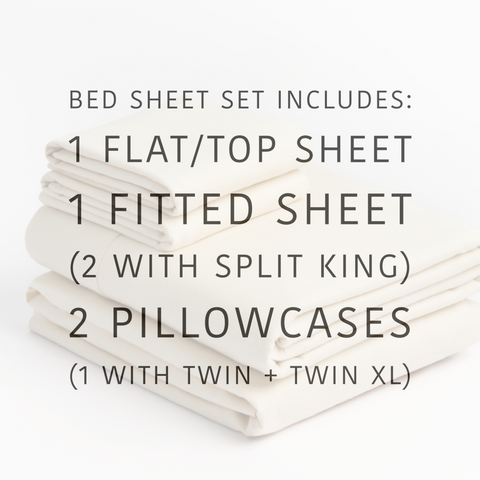 What's included in a Takasa flannel natural sheet set