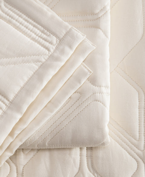 Icon Quilted Organic Cotton Comforter Set in Natural#color_natural