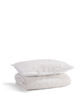 Icon Quilted Organic Cotton Comforter Set in White#color_white