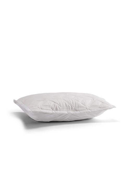 Icon Quilted Organic Cotton Comforter Set in White#color_white