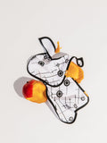 Organic Muslin Cotton Baby Bibs 3 pack Mid-Century White and Black#color_black-and-white-mixed