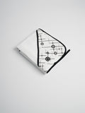 Organic Baby Hooded Towel Set | Mid-Century Dots Black and White#color_black-and-white-dots