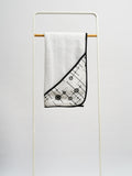 Organic Baby Hooded Towel Set | Mid-Century Dots Black and White#color_black-and-white-dots