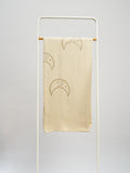 Organic and Fairtrade Cotton Crib Sheet and Muslin Wrap Set in Natural with Moons#color_natural-moons