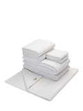 Fairtrade Cotton Bath Sheet Set with mat in white#color_white