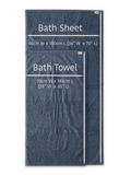Organic and Fairtrade Cotton Bath Sheet size difference to bath towels in Alps#color_alps