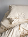Organic and Fairtrade Warm + Cozy Flannel Bed Sheet Set in Natural#color_natural-flannel