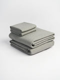 Organic and Fairtrade Warm + Cozy Flannel Bed Sheet Set in Grey Melange#color_grey-melange