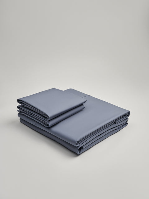 Organic and Fairtrade Warm + Luxurious Cotton Bed Sheet Set in Alps#color_alps