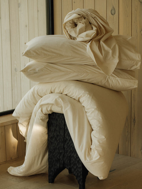 Organic and Fairtrade Warm + Luxurious Cotton Duvet Cover in Natural#color_natural