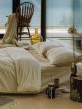 Organic and Fairtrade Warm + Luxurious Cotton Duvet Cover in Natural#color_natural