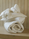 Organic and Fairtrade Cool + Crisp Cotton Duvet Cover in White#color_white
