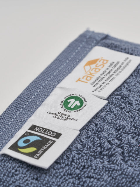 Organic and Fairtrade Cotton Washcloth (Pair) in Alps#color_alps